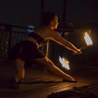 Fire Artist Fire Poi Dancing